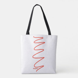 Bolsa Tote Banheira Branca de Flux Swirl - Vermelho