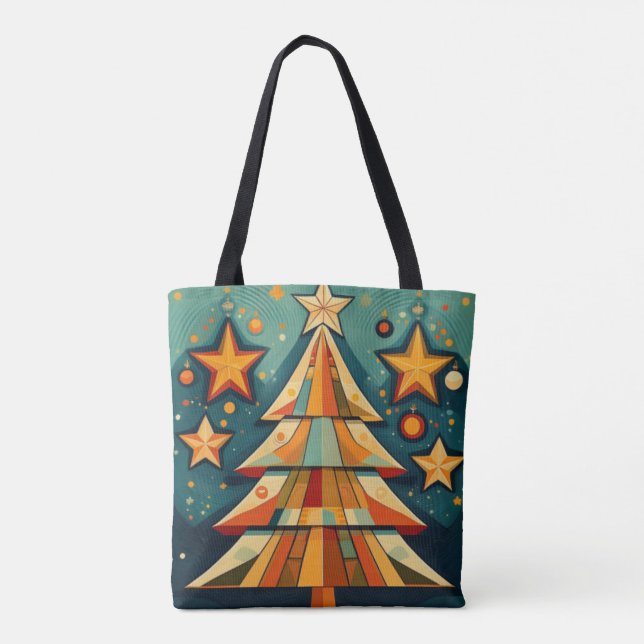 Bolsa Tote Banheira de Árvore de Natal Dupla (Verso)