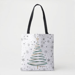 Bolsa Tote Banheira de Árvore de Natal Elegante