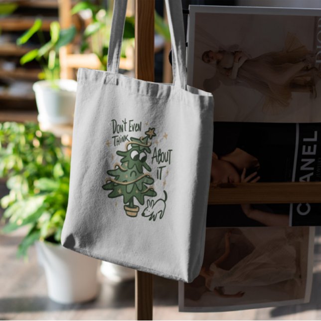 Bolsa Tote Banheira de Árvore de Natal Engraçado (Criador carregado)