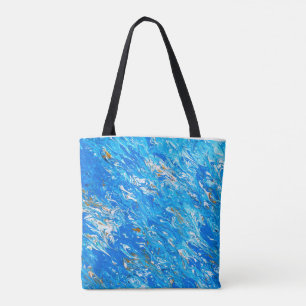 Bolsa Tote Banheira de Compras de Água Azul