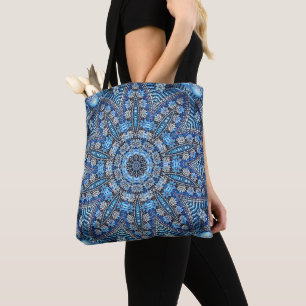 Bolsa Tote Banheira de Natal Decorativo Azul
