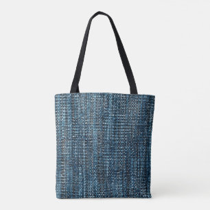 Bolsa Tote Banheira de Tecido fina tecido azul