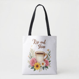 Bolsa Tote Banheira de Toalha de Café Floral