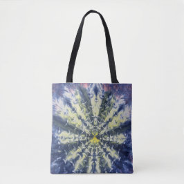 Bolsa Tote Banheira de Toia de Penas de Peacock abstrato