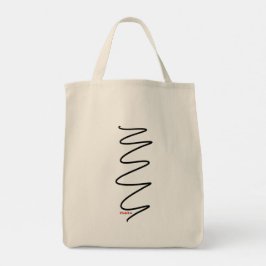 Bolsa Tote Banheira de Toques de Canvas de Fluxo - Preto