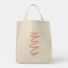 Bolsa Tote Banheira de Toques de Canvas de Fluxo - Vermelho