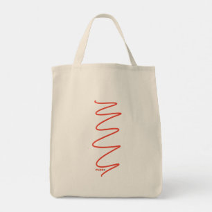 Bolsa Tote Banheira de Toques de Canvas de Fluxo - Vermelho