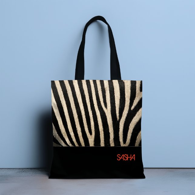 Bolsa Tote Banheira de Toques de Coleção de Escórias de Zebra (Criador carregado)