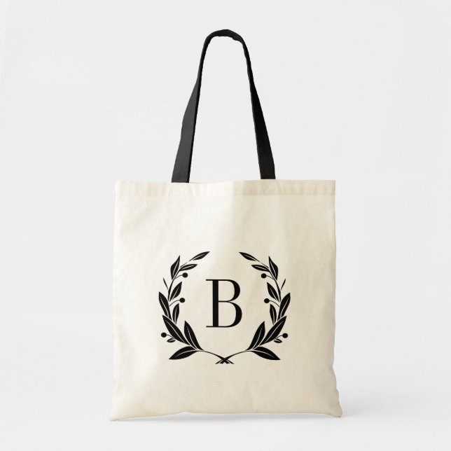 Bolsa Tote Banheira de Toques Monograma de Fio (Frente)