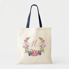 Bolsa Tote Banheira de Toques Personalizada do Flor inicial l
