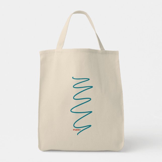 Bolsa Tote Banheira de Tota de Canvas de Fluxo - Teal (Verso)