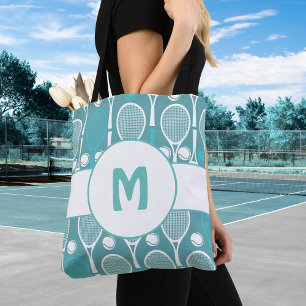 Bolsa Tote Banheira de Tota do Monograma do Padrão Racket Tên