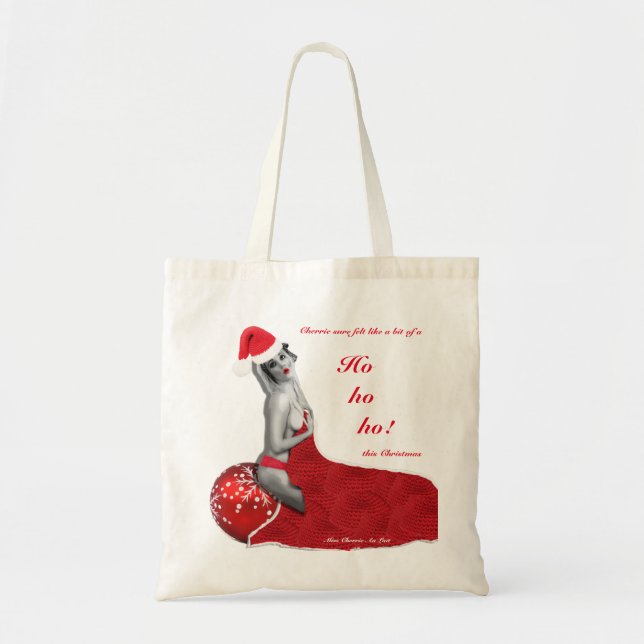 Bolsa Tote Banheira festiva de Canvas festiva de Natal (Frente)