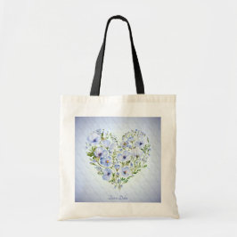 Bolsa Tote Banheira Floral de Tote Azul