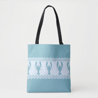 Bolsa Tote Banheiras de Lagosta Azul