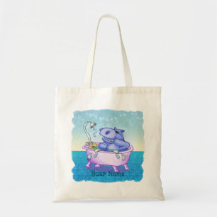 Bolsa Tote Banho de Hipopótamo Feliz