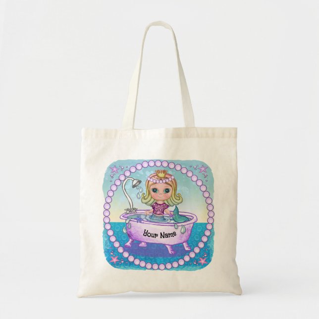 Bolsa Tote Banho de Sereia Feliz  (Frente)