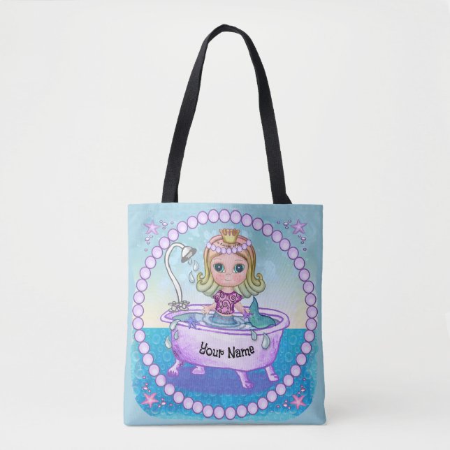 Bolsa Tote Banho Feliz de Sereia (Frente)