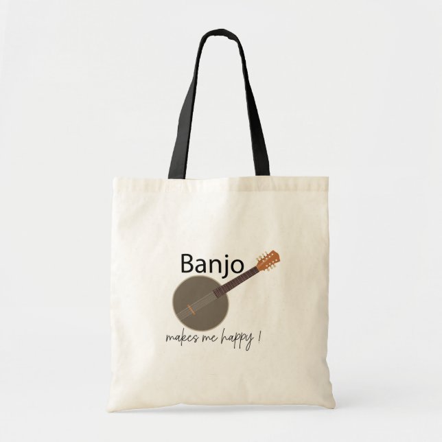 Bolsa Tote Banjo me deixa feliz (Frente)
