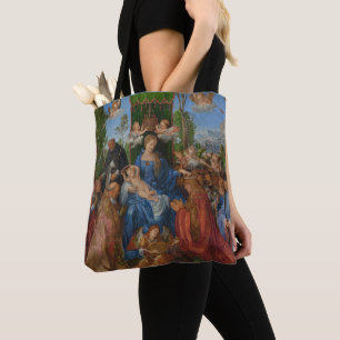 Bolsa Tote Banquete da Garlands Rosa, 1506 (óleo de madeira)