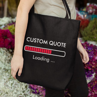 Bolsa Tote Bar de Progresso Personalizável | Saco de Tota de