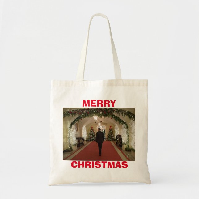 Bolsa Tote Barack Obama Feliz Natal - (Frente)