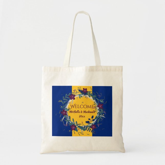 Bolsa Tote BARBADOS WEDDING WELCOME Destino Floral (Frente)