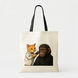 Bolsa Tote Barber Cat & Chill Gorilla Sticker