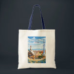 Bolsa Tote Barcelona Espanha Art Vintage<br><div class="desc">Design de viagem de vetor de Barcelona. Barcelona,  a capital cosmopolita da Catalunha da Espanha,  é conhecida pela sua arte e arquitetura.</div>