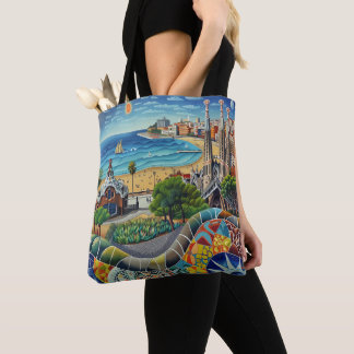 Bolsa Tote Barcelona, Park Guell, Sagrada Familia, Souvenir