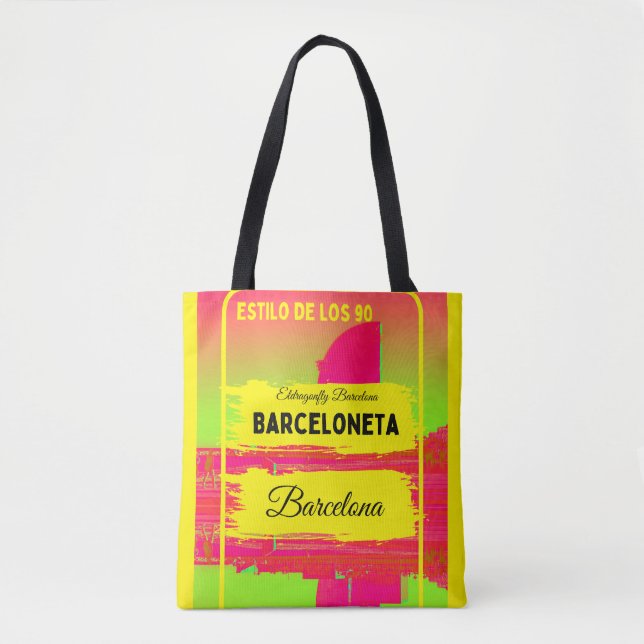 Bolsa Tote Barceloneta, design 5, estilo Barcelona (Frente)