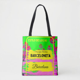 Bolsa Tote Barceloneta, estilo Barcelona, saco-verde