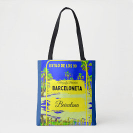 Bolsa Tote Barceloneta, estilos de Barcelona - Azul escuro