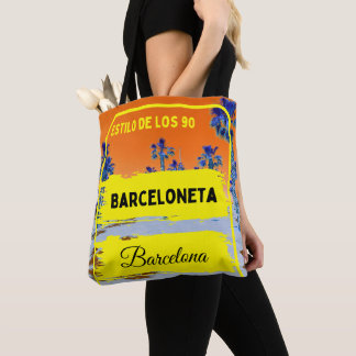 Bolsa Tote Barceloneta, saco de Barcelona - Laranja
