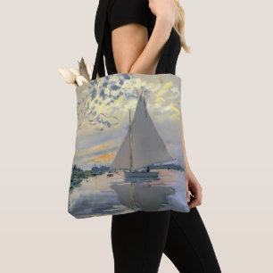 Bolsa Tote Barco à Vela de Monet Impressionismo Francês Arte 