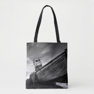 Bolsa Tote Barco abandonado na praia de Dungeness