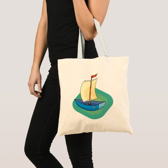 Bolsa Tote Barco Azul (Criador carregado)