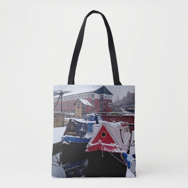 Bolsa Tote Barco azul e vermelho (Frente)