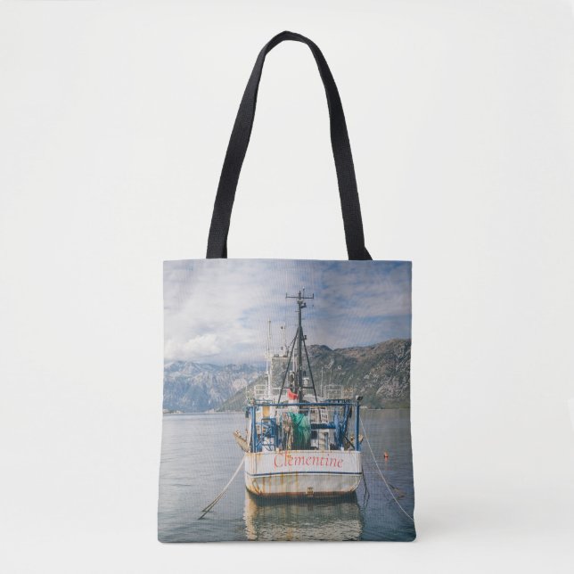 Bolsa Tote Barco de Pesca no Golfo Picturesco (Frente)