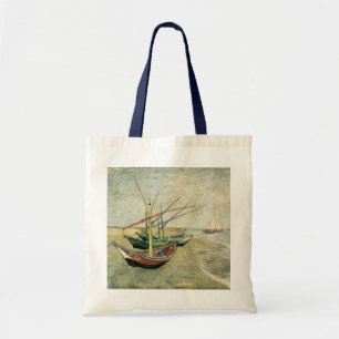 Bolsa Tote Barcos de pesca na praia por Vincent van Gogh