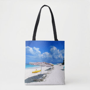 Bolsa Tote Barcos e cadeiras de praia
