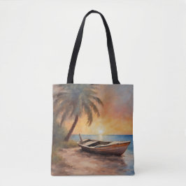 Bolsa Tote Barcos e Praias - 1