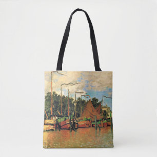 Bolsa Tote Barcos em Zaandam por Claude Monet,