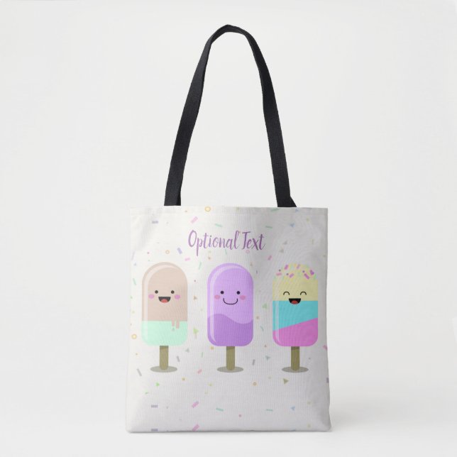 Bolsa Tote Bares e cápsulas felizes com o Sorvete (Frente)