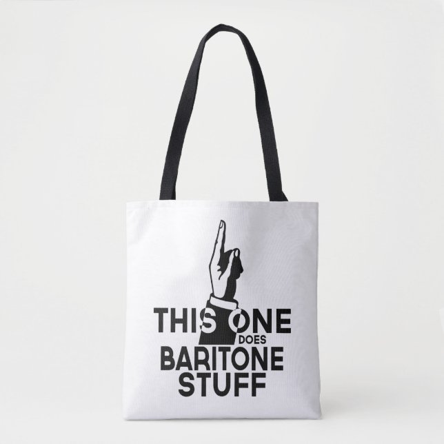 Bolsa Tote Baritone Stuff - Música Baritone Engraçada (Frente)