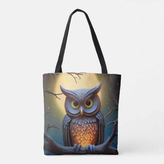 Bolsa Tote Barn Owl Colorful (Verso)