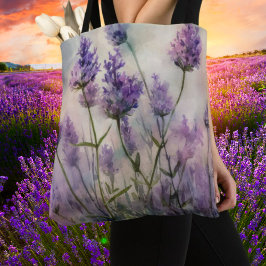 Bolsa Tote Barra de ferramentas Campos de Lavanda Tranquilos