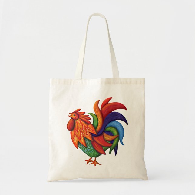 Bolsa Tote Barra de ferramentas da Galo de galos de De Colore (Frente)