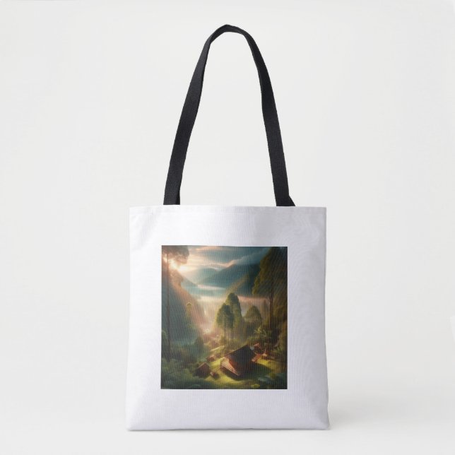 Bolsa Tote Barra de ferramentas de paisagem pacífica (Frente)